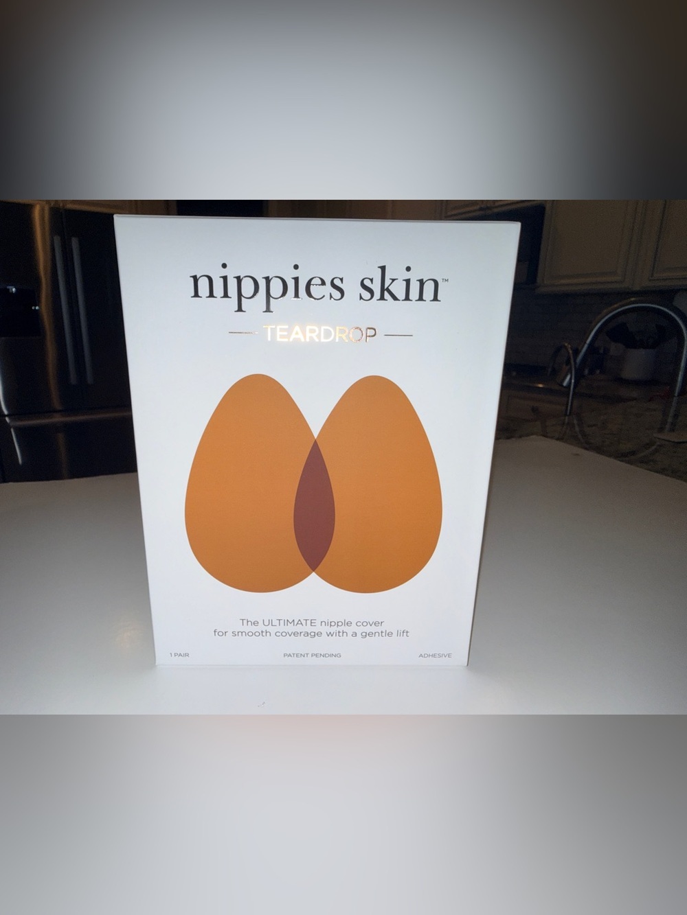 Nippies Teardrop Nipple Covers - Size A-B Cup - Color - Coco - NEW and Unopened